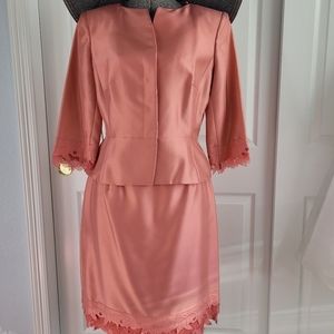 Womens two piece 100% silk suit